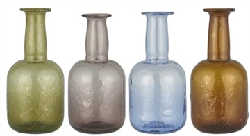 Vase flaskefacon 4 ass farver UNIKA varierende størrelser